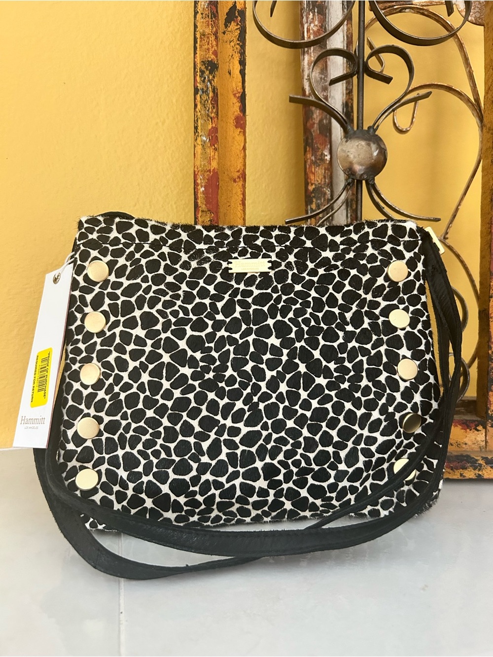 Hammitt VIP Medium Crossbody Clutch – Duke Dapple Calf Hair NWT old money - Picture 2 of 12